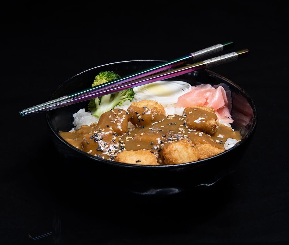 Katsu Curry with Steamed Rice and Panko Tofu